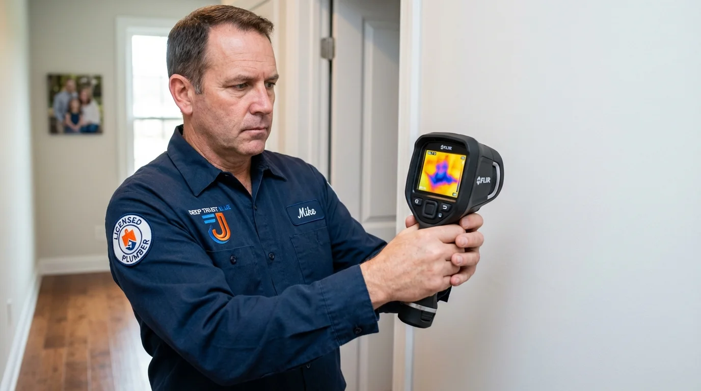 Thermal imaging leak detection by Johns Plumbing LLC in Great Barrington